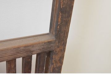 アンティーク建具　落ちついた和の雰囲気が漂う格子戸1枚(引き戸、ガラス帯戸)(R-065583)