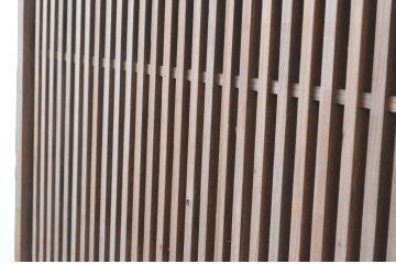 アンティーク建具　落ちついた和の雰囲気が漂う格子戸1枚(引き戸、ガラス帯戸)(R-065583)