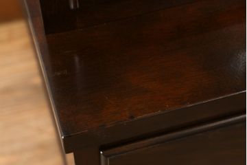 中古　美品!!　松本民芸家具　シックなインテリアと相性の良いブックケース(本箱、飾り棚、収納棚、戸棚、キャビネット)(R-065586)