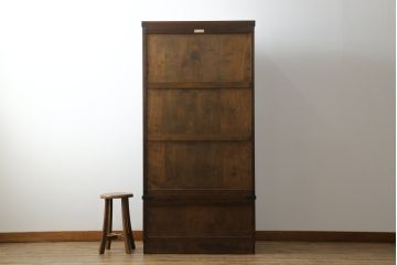 中古　美品!!　松本民芸家具　シックなインテリアと相性の良いブックケース(本箱、飾り棚、収納棚、戸棚、キャビネット)(R-065586)