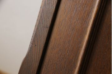 イギリスビンテージ　オーク材　上品な佇まいが魅力のライティングビューロー(ライティングデスク、簿記机、ワークデスク、在宅用、在宅ワーク用、サイドキャビネット、ヴィンテージ、英国)(R-065593)