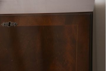 イギリスビンテージ　マホガニー材　小振りなサイズが魅力のライティングビューロー(ライティングデスク、簿記机、ワークデスク、在宅用、在宅ワーク用、ヴィンテージ、引き出し、サイドチェスト)(R-065594)