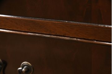 イギリスビンテージ　マホガニー材　小振りなサイズが魅力のライティングビューロー(ライティングデスク、簿記机、ワークデスク、在宅用、在宅ワーク用、ヴィンテージ、引き出し、サイドチェスト)(R-065594)