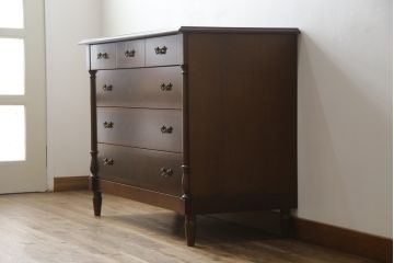 中古　美品　フランスベッド取り扱い　スペイン製　Slumberland(スランバーランド)　気品ある佇まいが洗練された空間を演出してくれるサイドチェスト(サイドボード、引き出し、英国王室御用達)(定価約50万円)(R-065597)