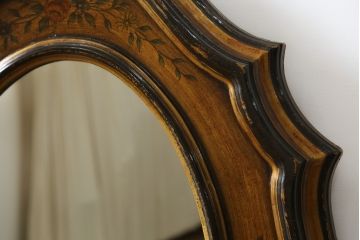 中古　DREXEL HERITAGE(ドレクセルヘリテイジ)　希少モデル!!　クラシカルな雰囲気が魅力のウォールミラー(壁掛け鏡)(R-065600)