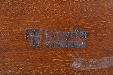 アンティーク雑貨　イギリスアンティーク　Lloyd's Antiques(ロイズ・アンティークス)　まるで絵画のような象嵌が目を惹くトレー(お盆、タペストリー、英国)(R-065604)