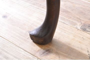 イギリスアンティーク　ガラス天板付き　ウォールナット材の杢目が素晴らしいネストテーブル(サイドテーブル、カフェテーブル、コーヒーテーブル、ローテーブル、英国)(R-065605)