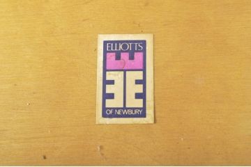 イギリスビンテージ　エリオッツ・オブ・ニューべリー(Elliotts of Newbury社)　チーク材　北欧モダンなインテリアが叶うダイニングチェア2脚セット(椅子、イス、英国、ヴィンテージ)(R-065615)