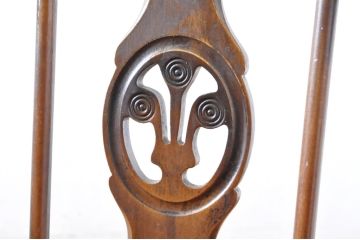 イギリスビンテージ　ERCOL(アーコール)　アザミの透かし彫りが上品な印象を与えるシスルバックチェア2脚セット(椅子、イス、板座チェア、ダイニングチェア、ウィンザーチェア、ウインザーチェア、ヴィンテージ、英国)(R-065623)
