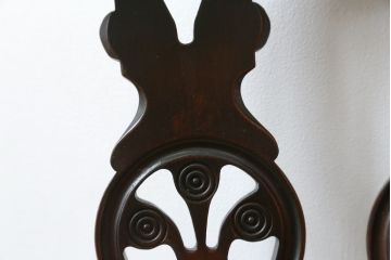 イギリスビンテージ　ERCOL(アーコール)　上品な佇まいのシスルバックチェア4脚セット(ダイニングチェア、椅子、イス、板座チェア、ウィンザーチェア、ウインザーチェア、ヴィンテージ、英国)(R-065625)