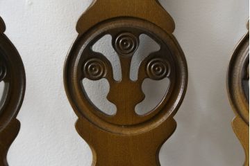 イギリスビンテージ　ERCOL(アーコール)　クッション付き　上品な佇まいのシスルバックチェア2脚セット(ダイニングチェア、椅子、イス、板座チェア、ウィンザーチェア、ウインザーチェア、ヴィンテージ、英国、バラ売り可能)(R-065626)