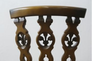 イギリスビンテージ　ERCOL(アーコール)　クッション付き　上品な佇まいのシスルバックチェア2脚セット(ダイニングチェア、椅子、イス、板座チェア、ウィンザーチェア、ウインザーチェア、ヴィンテージ、英国、バラ売り可能)(R-065626)