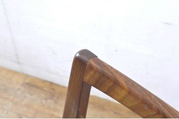 イギリスビンテージ　A.H.McIntosh(マッキントッシュ)社　アフロモシア材　洗練された佇まいの高級ダイニングチェア2脚セット(椅子、イス、ヴィンテージ、英国、北欧、店舗什器)(R-065629)