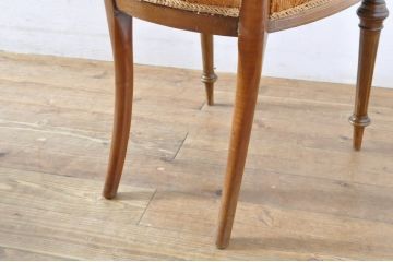 イギリスアンティーク　高級品!!　美しい象嵌入りの優美なデザインが魅力!!上質なダイニングチェア4脚セット(バルーンバックチェア、椅子、イス、英国、店舗什器)(R-065630)