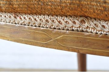 イギリスアンティーク　高級品!!　美しい象嵌入りの優美なデザインが魅力!!上質なダイニングチェア2脚セット(バルーンバックチェア、椅子、イス、英国、店舗什器)(R-065632)