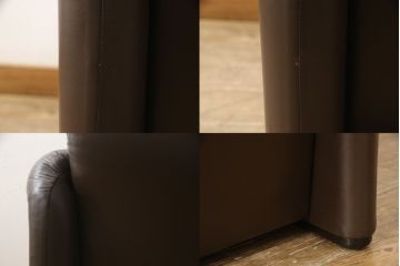 中古　Cassina(カッシーナ)　MARALUNGA(マラルンガ)　高級感漂う佇まいが魅力の1人掛けソファ(アームチェア、1P)(R-065638)