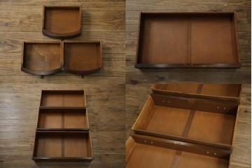 イギリスアンティーク　バーズアイ(鳥眼杢)の杢目が美しいライティングビューロー　(R-065648)