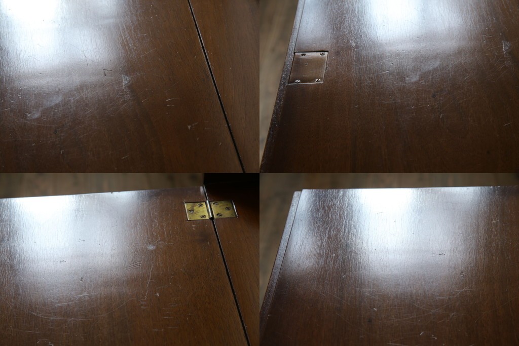 イギリスアンティーク　バーズアイ(鳥眼杢)の杢目が美しいライティングビューロー　(R-065648)