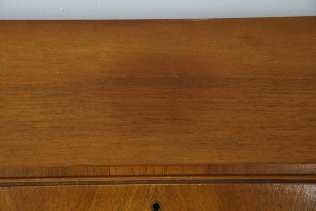 イギリスアンティーク　バーズアイ(鳥眼杢)の杢目が美しいライティングビューロー　(R-065648)