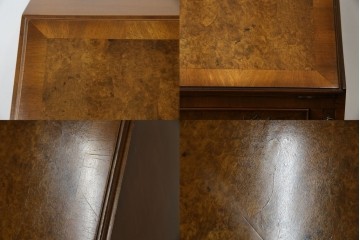 イギリスアンティーク　バーズアイ(鳥眼杢)の杢目が美しいライティングビューロー　(R-065648)