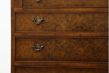 イギリスアンティーク　バーズアイ(鳥眼杢)の杢目が美しいライティングビューロー　(R-065648)