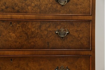 イギリスアンティーク　バーズアイ(鳥眼杢)の杢目が美しいライティングビューロー　(R-065648)