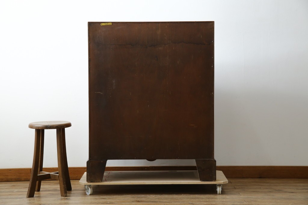 イギリスアンティーク　バーズアイ(鳥眼杢)の杢目が美しいライティングビューロー　(R-065648)