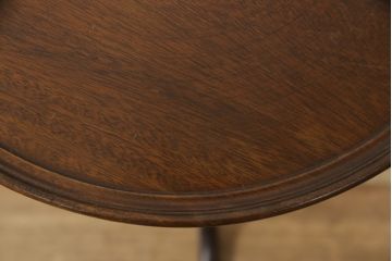 イギリスビンテージ　マホガニー材　クラシカルな佇まいが美しいワインテーブル(サイドテーブル、コーヒーテーブル、カフェテーブル、丸テーブル、ラウンドテーブル、ヴィンテージ、花台、英国)(R-065660)