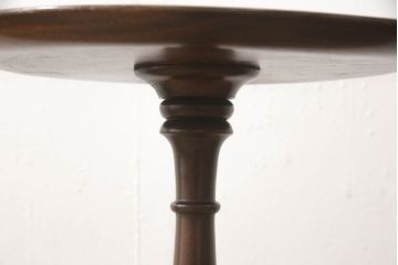 イギリスビンテージ　マホガニー材　クラシカルな佇まいが美しいワインテーブル(サイドテーブル、コーヒーテーブル、カフェテーブル、丸テーブル、ラウンドテーブル、ヴィンテージ、花台、英国)(R-065660)