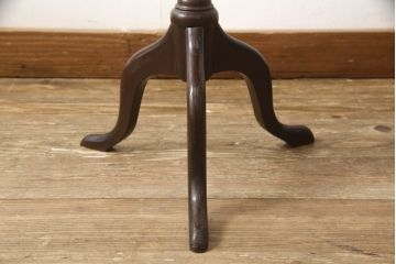 イギリスビンテージ　マホガニー材　クラシカルな佇まいが美しいワインテーブル(サイドテーブル、コーヒーテーブル、カフェテーブル、丸テーブル、ラウンドテーブル、ヴィンテージ、花台、英国)(R-065660)
