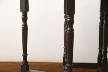 イギリスアンティーク　オーク材　クラシカルな空間を演出するゲートレッグテーブル(バタフライテーブル、ドロップリーフテーブル、エクステンションテーブル、食卓、2人掛けダイニングテーブル、英国)(R-065668)