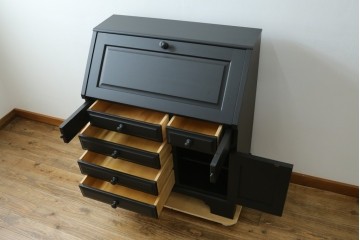 中古　北海道民芸家具　上質な作りが魅力のライティングビューロー　定価約34万円　(R-065675)
