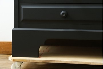 中古　北海道民芸家具　上質な作りが魅力のライティングビューロー　定価約34万円　(R-065675)