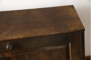 中古　北海道民芸家具　ペイント仕上げ限定　上質な作りが魅力のライティングビューロー(簿記机、在宅用、在宅ワーク用、ワークデスク、引き出し、サイドチェスト)(定価約34万円)(R-065675)