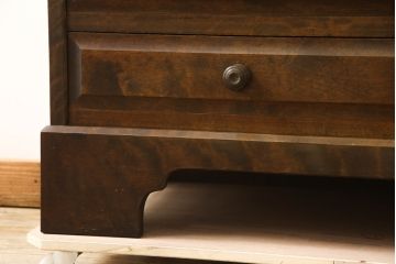 中古　北海道民芸家具　ペイント仕上げ限定　上質な作りが魅力のライティングビューロー(簿記机、在宅用、在宅ワーク用、ワークデスク、引き出し、サイドチェスト)(定価約34万円)(R-065675)