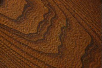 中古　美品　欅(ケヤキ)材　伝統木芸士・石橋武士作　分厚い天板が高級感を醸し出す囲炉裏ダイニング(関西火鉢、長火鉢、木製火鉢、ダイニングテーブル)(R-065677)
