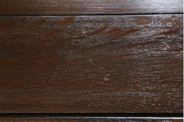 イギリスアンティーク　オーク材　ツイストレッグがお洒落な拡張式ダイニングテーブル(ドローリーフテーブル、エクステンションテーブル、食卓、4人掛け、4P、6人掛け、6P)(R-065678)