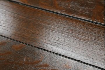 イギリスアンティーク　オーク材　ツイストレッグがお洒落な拡張式ダイニングテーブル(ドローリーフテーブル、エクステンションテーブル、食卓、4人掛け、4P、6人掛け、6P)(R-065678)