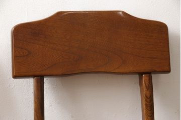 中古　美品　伝統木芸士　石橋武士作　欅(ケヤキ)材　上質な和の空間づくりに活躍する2人掛けベンチ(チェア・椅子)(定価16万5千円)(R-065680)