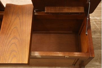 中古　美品　伝統木芸士　石橋武士作　欅(ケヤキ)材　上質な和の空間づくりに活躍する2人掛けベンチ(チェア・椅子)(定価16万5千円)(R-065680)