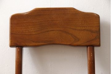 中古　伝統木芸士　石橋武士作　欅(ケヤキ)材　上質な和の空間づくりに活躍する1人掛けベンチ(チェア・椅子)(定価7万8千円)(R-065681)