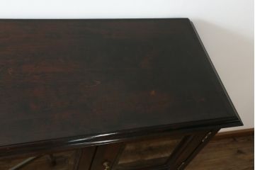 和製ビンテージ　松本民芸家具　和モダンな雰囲気漂うC型サイドボード(サイドキャビネット、収納棚、戸棚、飾り棚、ヴィンテージ)(定価約84万円)(R-065686)