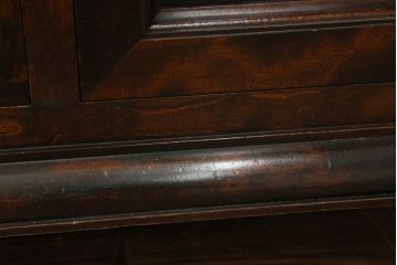 和製ビンテージ　松本民芸家具　和モダンな雰囲気漂うC型サイドボード(サイドキャビネット、収納棚、戸棚、飾り棚、ヴィンテージ)(定価約84万円)(R-065686)