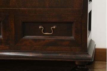 和製ビンテージ　松本民芸家具　和モダンな雰囲気漂うC型サイドボード(サイドキャビネット、収納棚、戸棚、飾り棚、ヴィンテージ)(定価約84万円)(R-065686)