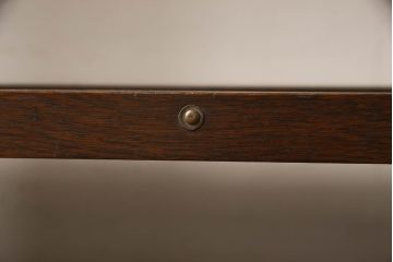 和製アンティーク　YAMAHA(ヤマハ、山葉、日本楽器)　ナラ材　サイドに施された曲線デザインの彫りが目を惹くスタッキングブックケース(ブックシェルフ、オープンシェルフ、本棚、飾り棚、ディスプレイ棚)(R-065687)