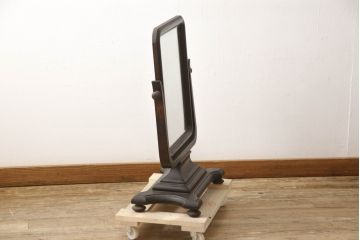 和製ビンテージ　松本民芸家具　希少な絶版品!!　上品な佇まいが魅力のB型置鏡(卓上ミラー、ドレッサー、鏡台、ヴィンテージ)(R-065688)
