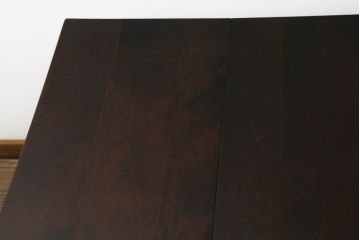 和製ビンテージ　北海道民芸家具　#430　洗練されたデザインのバタフライ卓(ダイニングテーブル、4人掛け、2人掛け、4P、2P、食卓、エクステンションテーブル、ヴィンテージ)(定価約20万円)(R-065695)