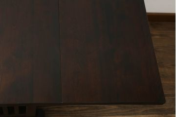 和製ビンテージ　北海道民芸家具　#430　洗練されたデザインのバタフライ卓(ダイニングテーブル、4人掛け、2人掛け、4P、2P、食卓、エクステンションテーブル、ヴィンテージ)(定価約20万円)(R-065695)