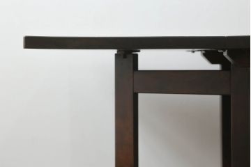和製ビンテージ　北海道民芸家具　#430　洗練されたデザインのバタフライ卓(ダイニングテーブル、4人掛け、2人掛け、4P、2P、食卓、エクステンションテーブル、ヴィンテージ)(定価約20万円)(R-065695)