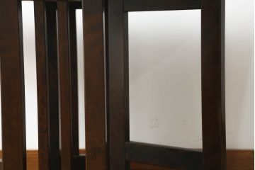 和製ビンテージ　北海道民芸家具　#430　洗練されたデザインのバタフライ卓(ダイニングテーブル、4人掛け、2人掛け、4P、2P、食卓、エクステンションテーブル、ヴィンテージ)(定価約20万円)(R-065695)